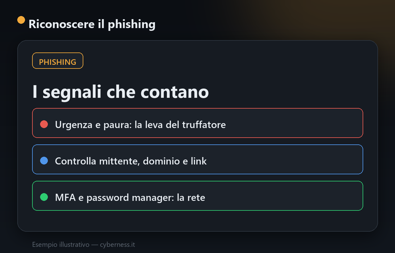Riconoscere una mail di phishing: i segnali che contano