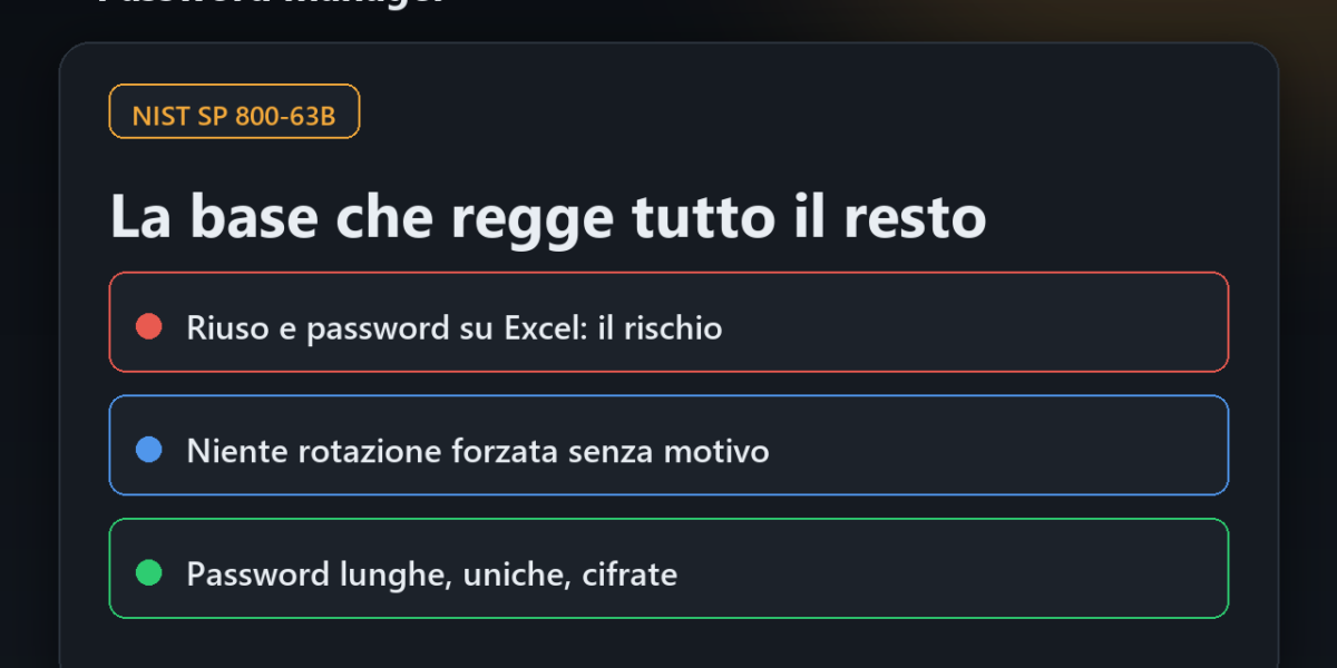 Password manager in azienda: la base trascurata