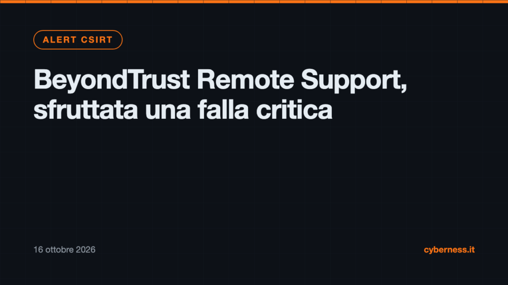 BeyondTrust Remote Support, sfruttata una falla critica