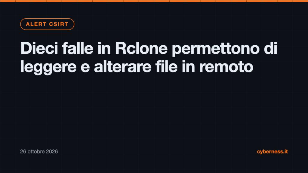 Dieci falle in Rclone permettono di leggere e alterare file in remoto