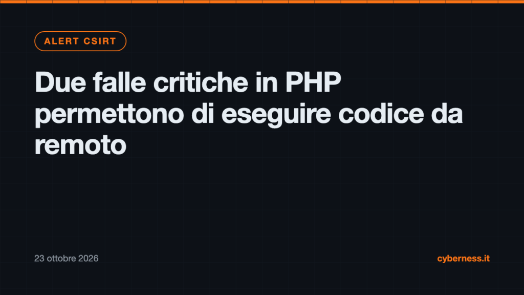 Due falle critiche in PHP permettono di eseguire codice da remoto