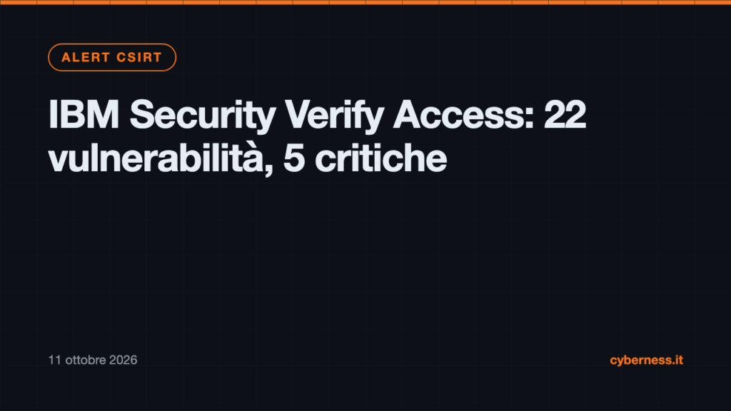 IBM Security Verify Access: 22 vulnerabilità, 5 critiche